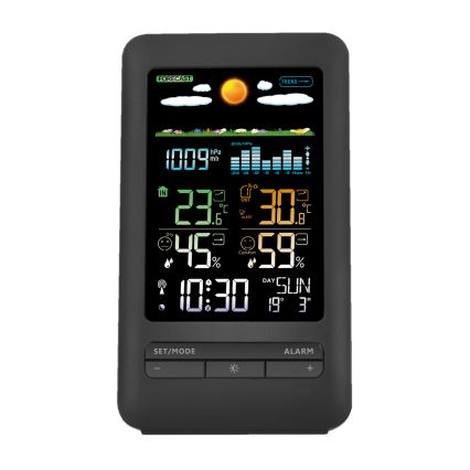 Weerstation met LCD scherm 2xAA zwart