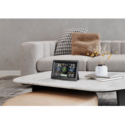 Professioneel weerstation met kleurenscherm LCD 5V/2xAA + 3xAA + 2xAA Wi-Fi Tuya