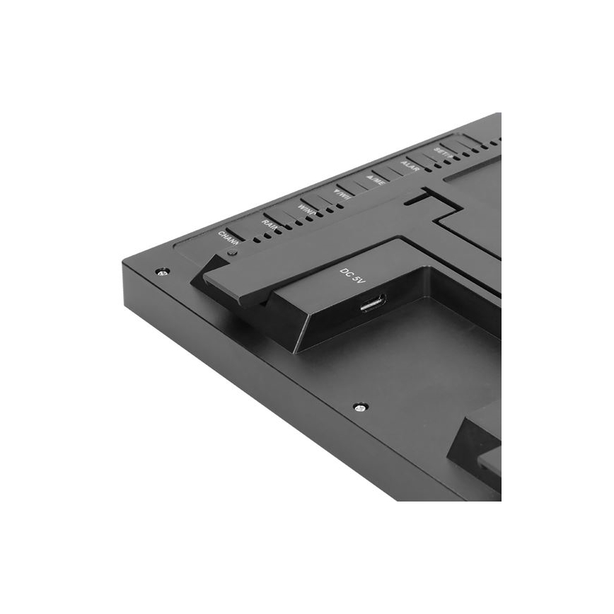 Professioneel weerstation met LCD-display, 5V/2xAA + 3xAAA, Wi‑Fi