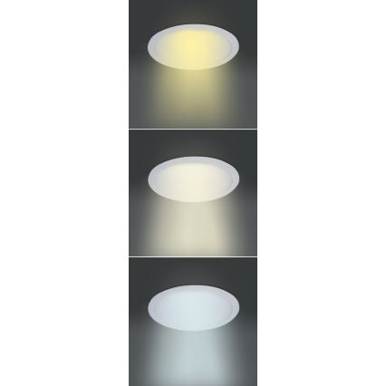LED-inbouwspot 12W/230V 3000/4000/6000K, Ø17 cm, wit