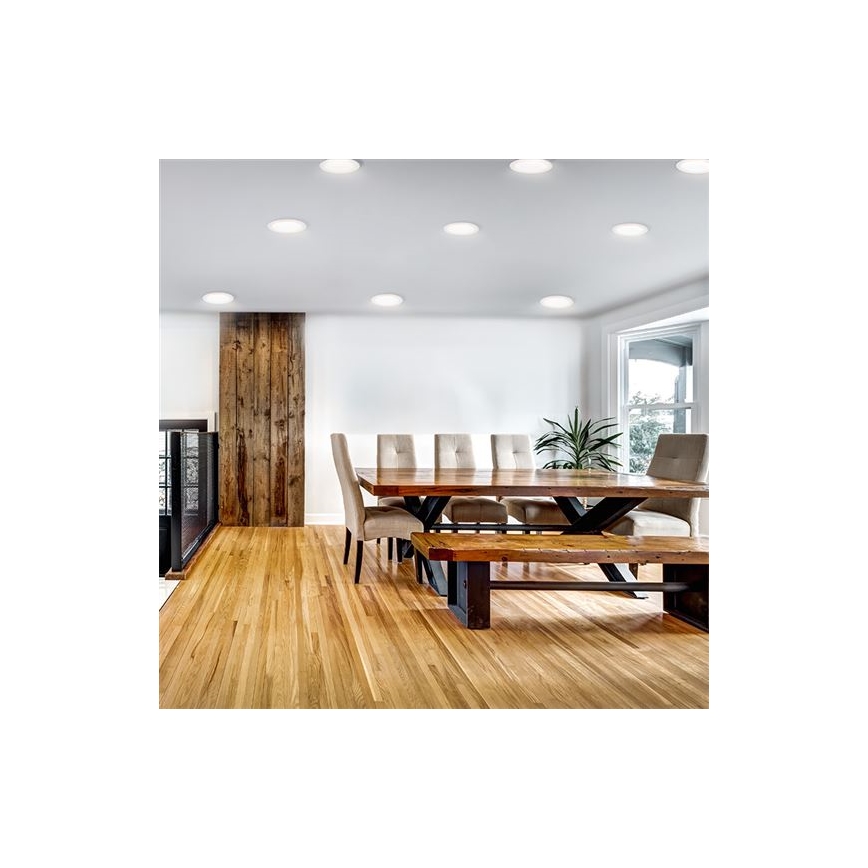 LED inbouwarmatuur LED/18W/230V 3000/4000/6000K Ø 22,5 cm wit