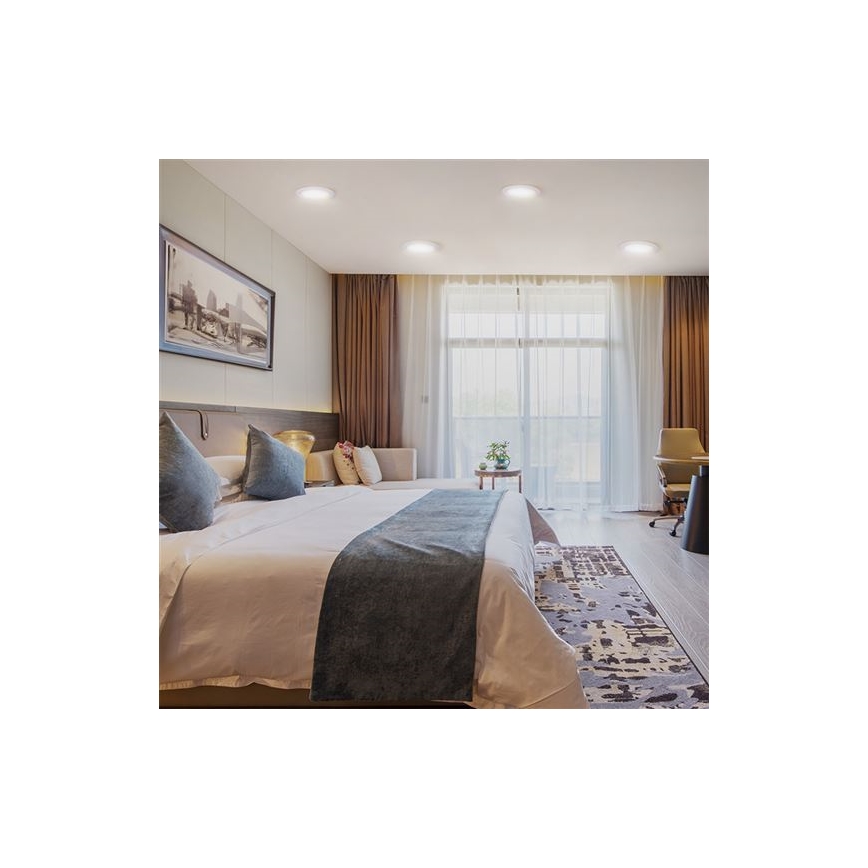 LED inbouwarmatuur LED/18W/230V 3000/4000/6000K Ø 22,5 cm wit