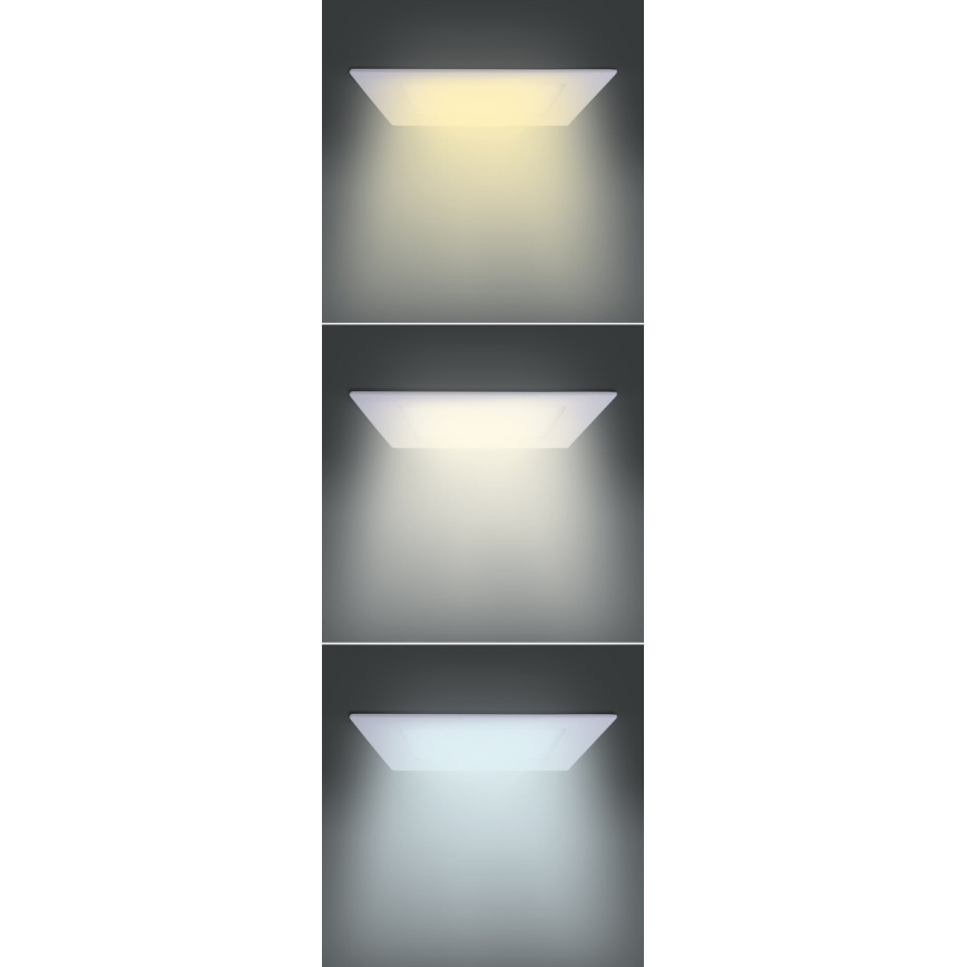 LED inbouwplafondlamp LED/18W/230V 3000/4000/6000K 22,5x22,5 cm wit