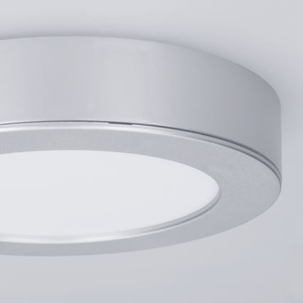 LED opbouw-/inbouwpaneel 2-in-1 LED/12W/230V 3000/4000/6000K Ø17cm IP54 zilver