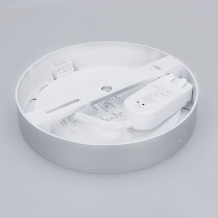 LED opbouw-/inbouwpaneel 2-in-1 LED/12W/230V 3000/4000/6000K Ø17cm IP54 zilver