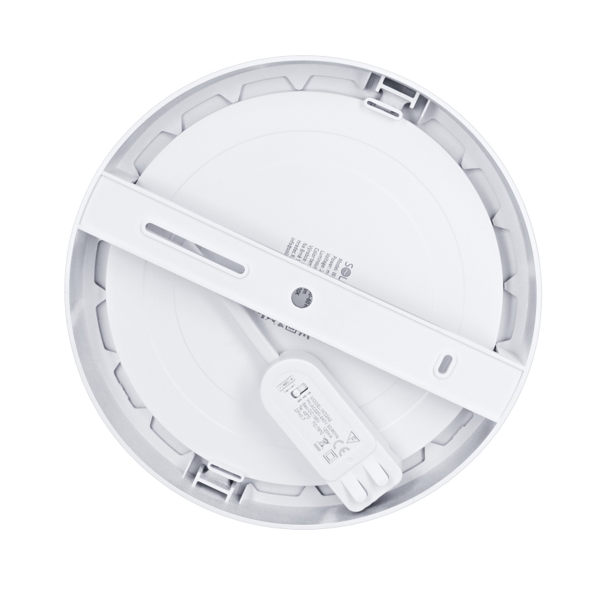 LED Opbouw-/inbouwpaneel 2-in-1 18W/230V 3000/4000/6000K Ø 22,5 cm IP54 zilver