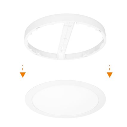 LED opbouw-/inbouwpaneel 2-in-1 18W/230V 3000/4000/6000K Ø22,5 cm IP54 wit