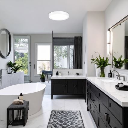 LED opbouw-/inbouwpaneel 2-in-1 24W/230V 3000/4000/6000K Ø 30 cm IP54 wit