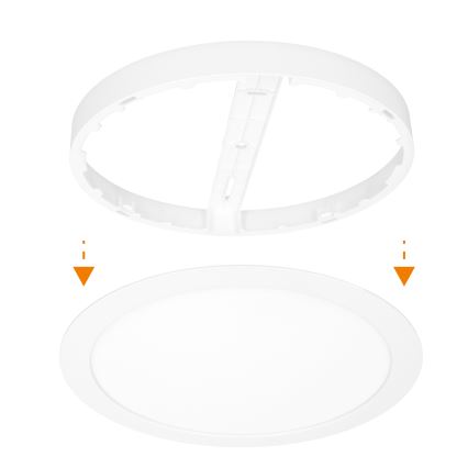 LED opbouw-/inbouwpaneel 2-in-1 24W/230V 3000/4000/6000K Ø 30 cm IP54 wit