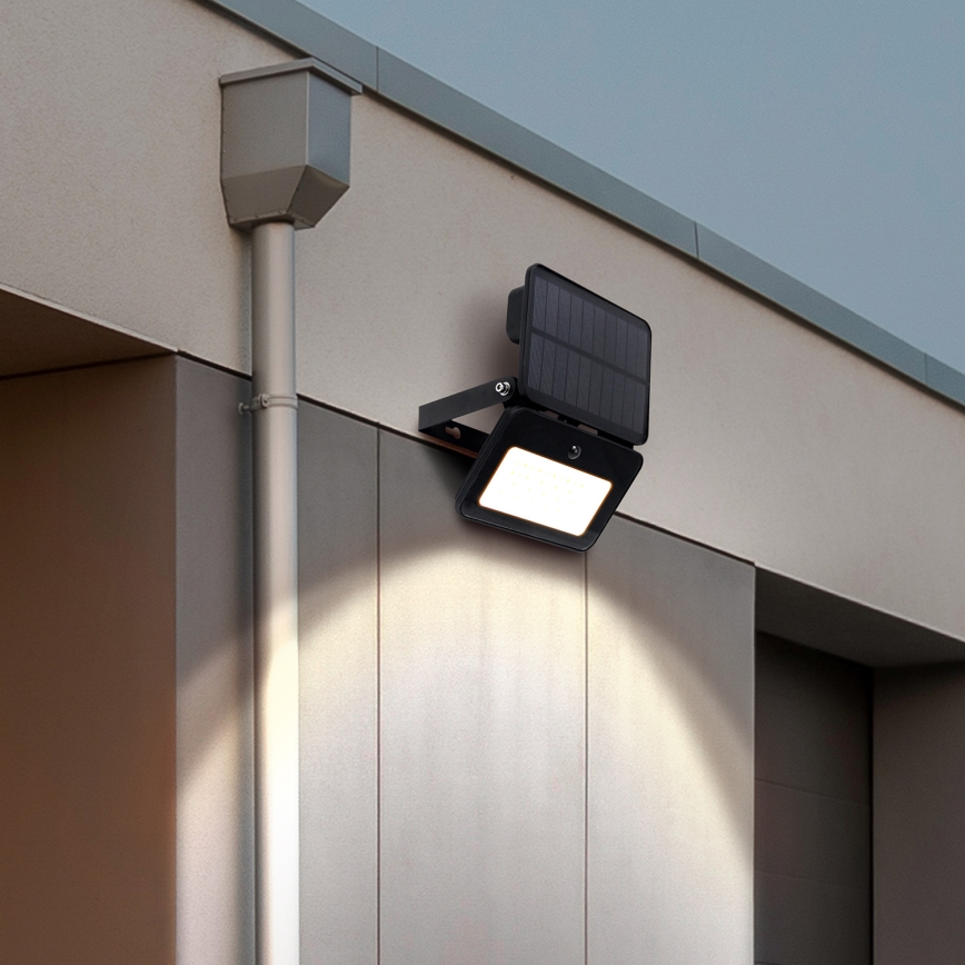 LED Dimbare zonne-schijnwerper met bewegings- en schemersensor LED/6W/3,7V 2200 mAh 3000/4000/6500K IP65