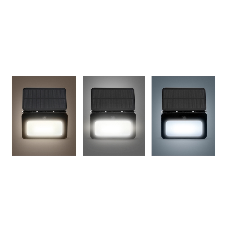 LED Dimbare zonne-schijnwerper met bewegings- en schemersensor LED/6W/3,7V 2200 mAh 3000/4000/6500K IP65