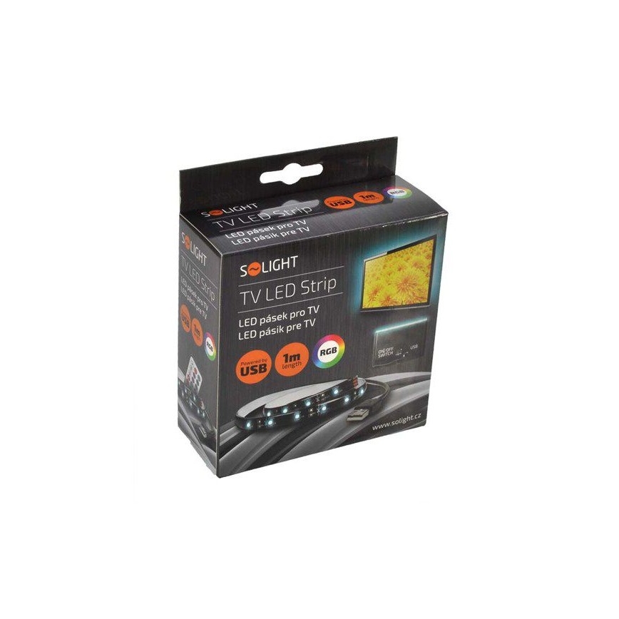 SET 2x LED RGB Strip voor TV met afstandsbediening IP65 LED/USB 50cm