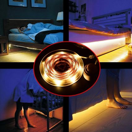 LED Strip met sensor 4xAAA 3000K 1m