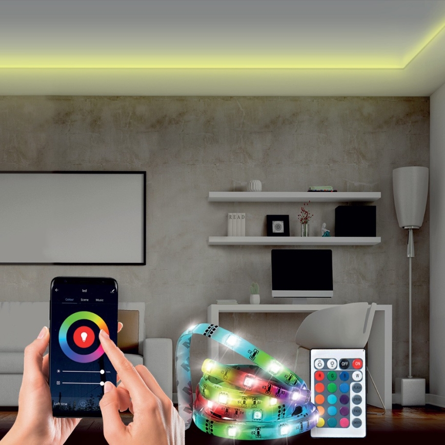 Dimbare LED RGB Strip LED/20W/230V 5m IP65 Tuya + AB