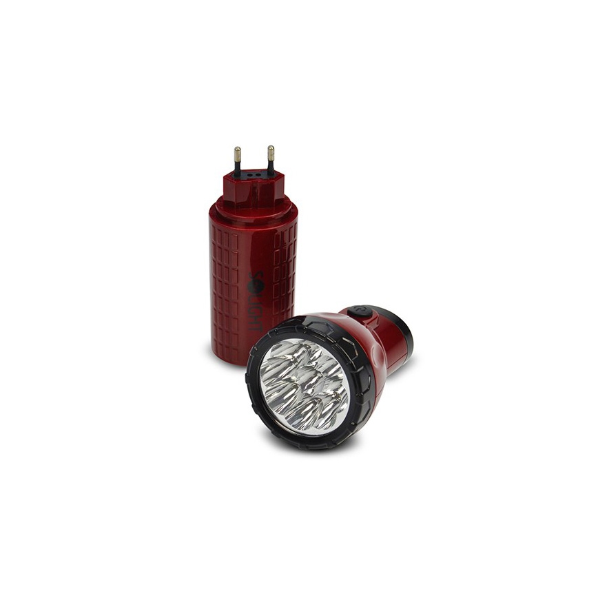 LED Oplaadbare zaklamp 9xLED/4V 800mAh plug-in