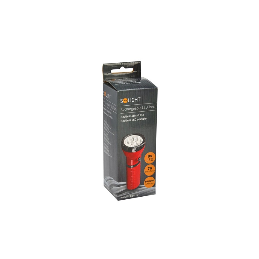 LED Oplaadbare zaklamp 9xLED/4V 800mAh plug-in