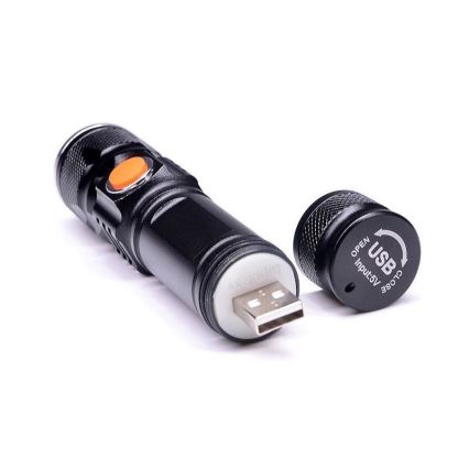 LED Oplaadbare Zaklamp USB LED/3W/3,7V IP44