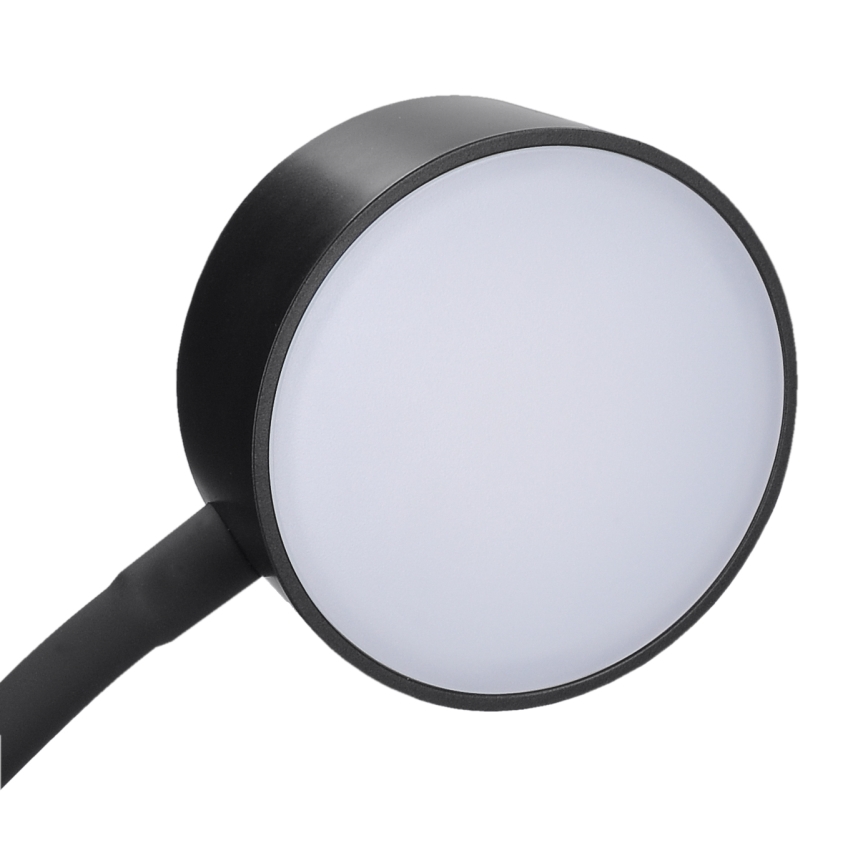 LED Dimbare Flexibele Oplaadbare Bureaulamp met Clip LED/2W/1800 mAh 3000/4000/6500K Zwart