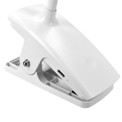 LED Dimbare flexibele oplaadbare bureaulamp met clip LED/2W/1800 mAh 3000/4000/6500K wit