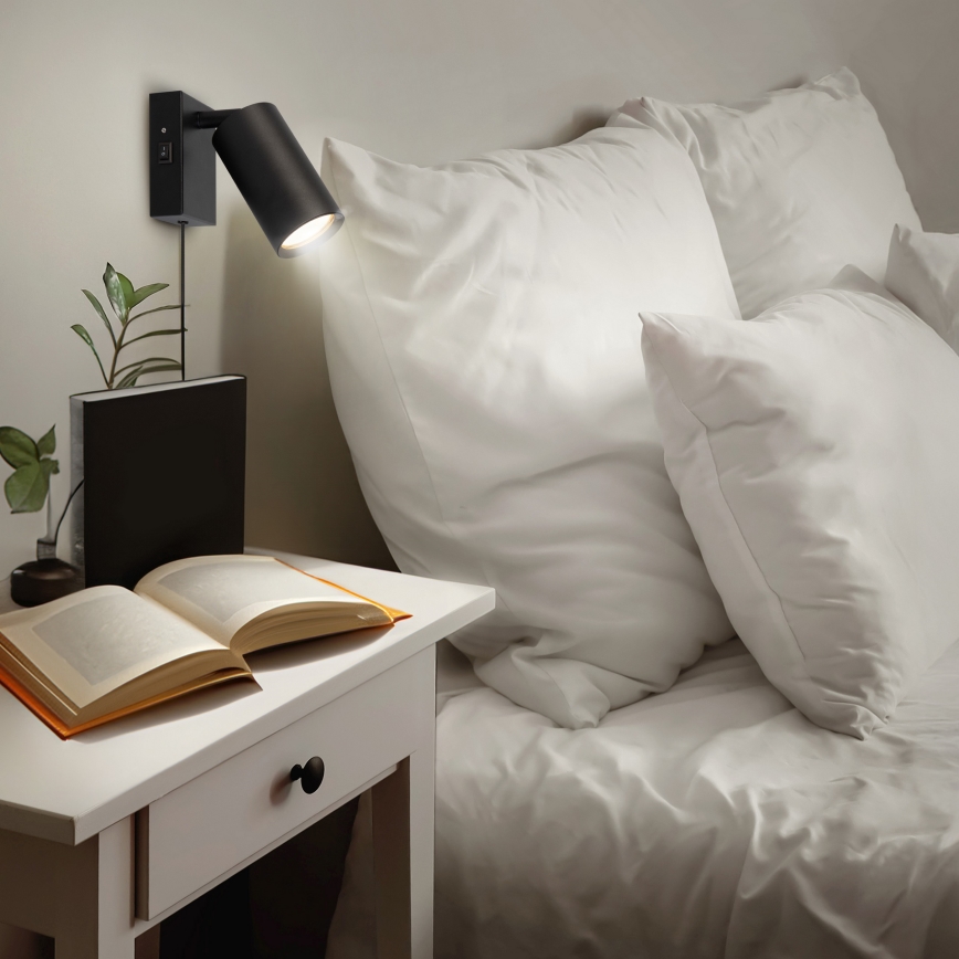 Wandlamp CELE 1xGU10/30W/230V zwart