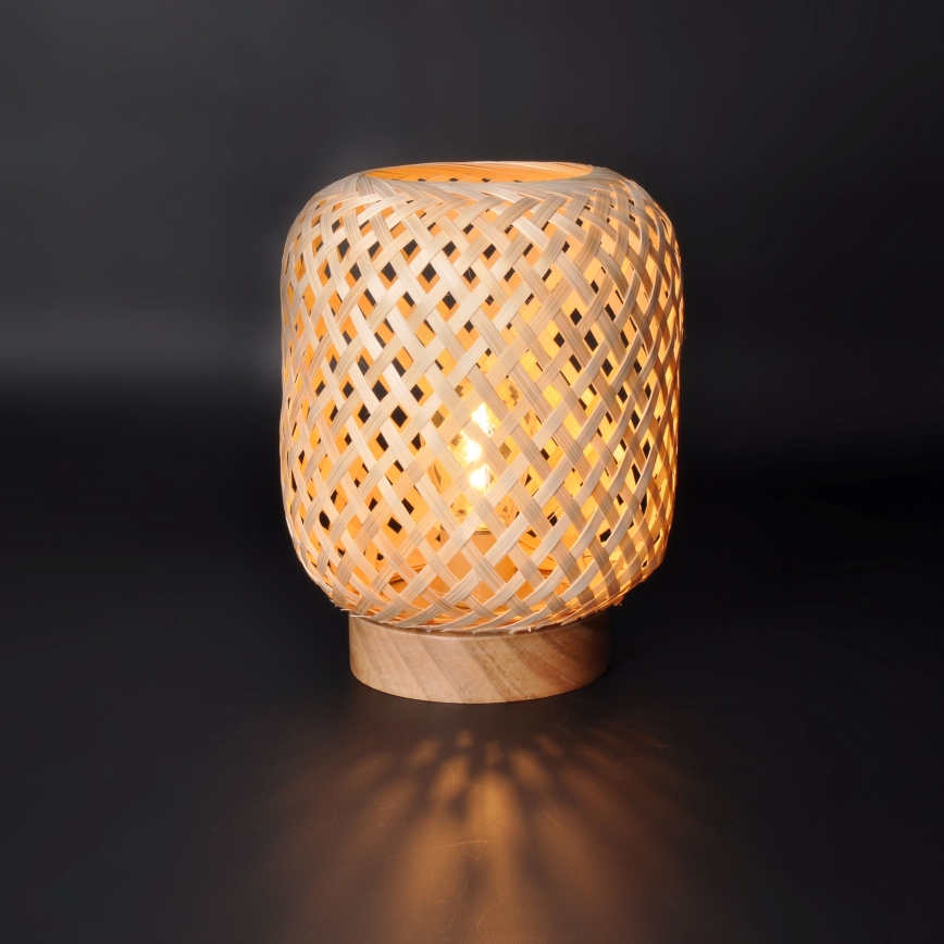 LED Decoratieve tafel lamp BOHO LED/2xAAA rotan