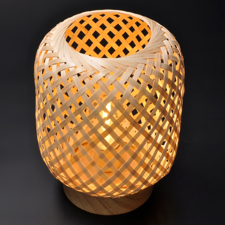 LED Decoratieve tafel lamp BOHO LED/2xAAA rotan