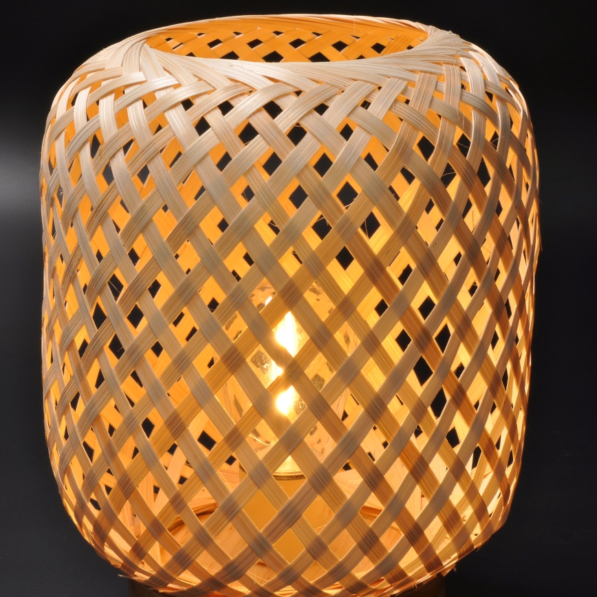 LED Decoratieve tafel lamp BOHO LED/2xAAA rotan