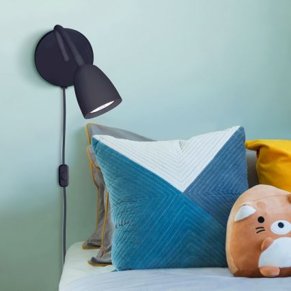 LED Dimbare kleine wandlamp LED/4W/230V zwart