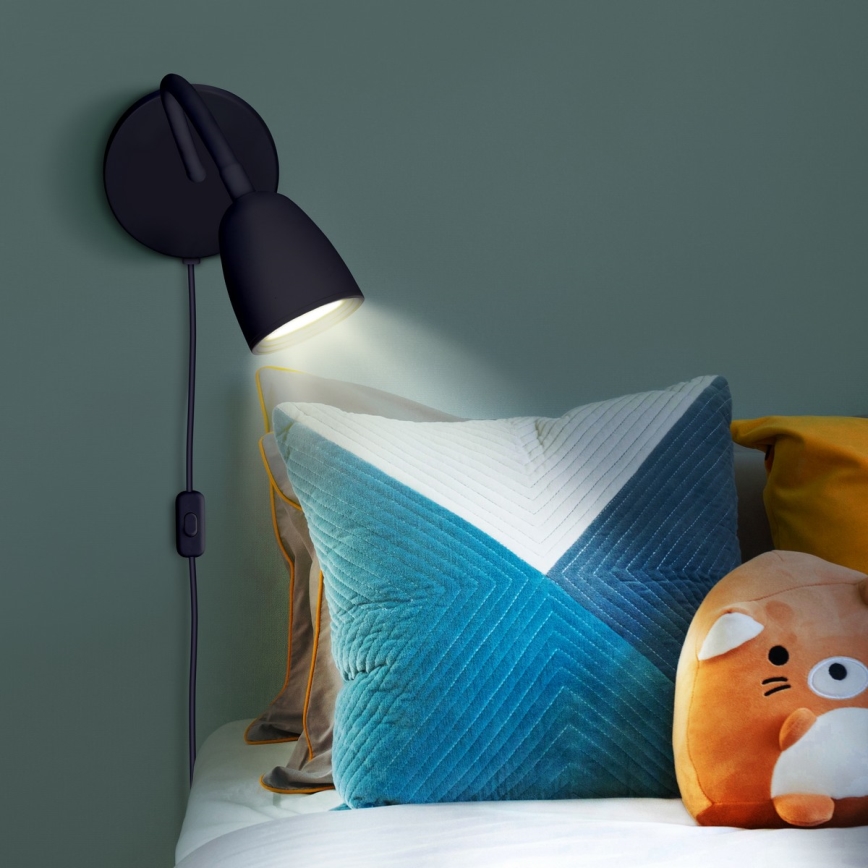 LED Dimbare kleine wandlamp LED/4W/230V zwart