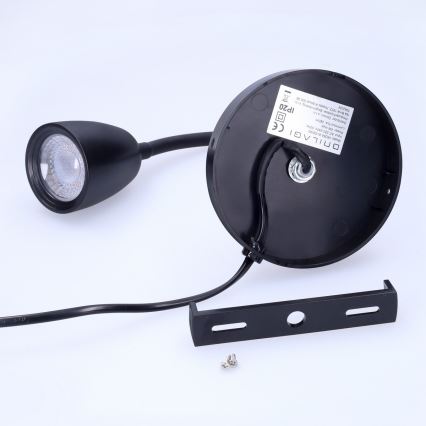 LED Dimbare kleine wandlamp LED/4W/230V zwart