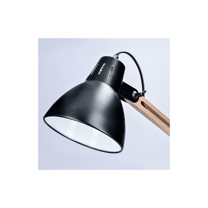 Tafellamp FALUN 1xE27/25W/230V zwart/eiken