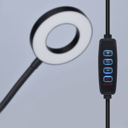 Dimbare LED tafellamp met clip LED/8W/230V 3000/4000/5000K zwart
