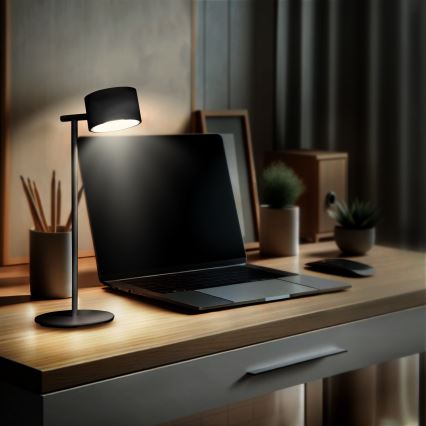 LED Dimbare Touch Oplaadbare Lamp 3-in-1 LED/4W/2000 mAh 3000/4000/6500K Zwart