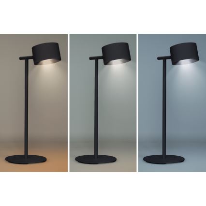 LED Dimbare Touch Oplaadbare Lamp 3-in-1 LED/4W/2000 mAh 3000/4000/6500K Zwart
