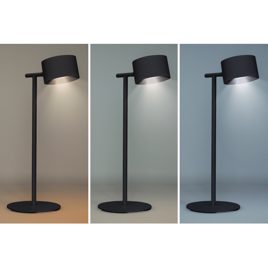 LED Dimbare Touch Oplaadbare Lamp 3-in-1 LED/4W/2000 mAh 3000/4000/6500K Zwart