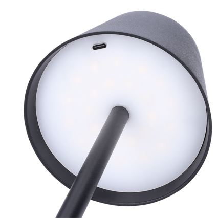 LED dimbare oplaadbare tafellamp LUCCA met aanraakbediening LED/3,7V 3000/4000/6500K 2000 mAh zwart