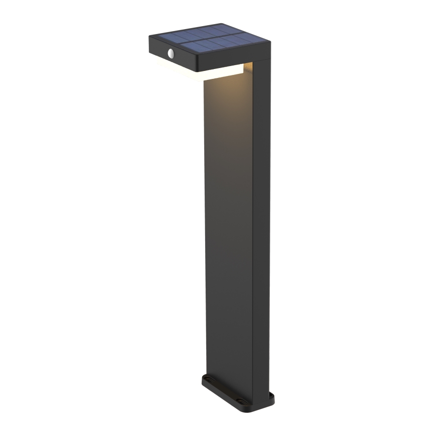 LED Solar lamp met bewegings- en schemersensor PALERMO LED/5W/2000 mAh IP54 zwart