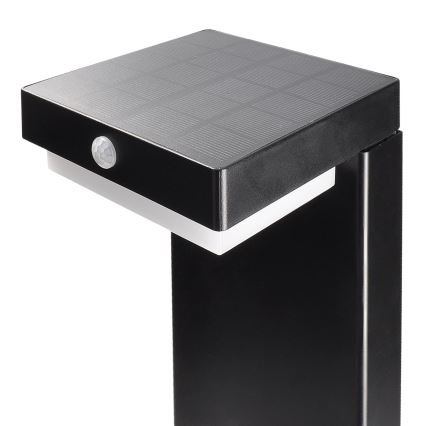 LED Solar lamp met bewegings- en schemersensor PALERMO LED/5W/2000 mAh IP54 zwart