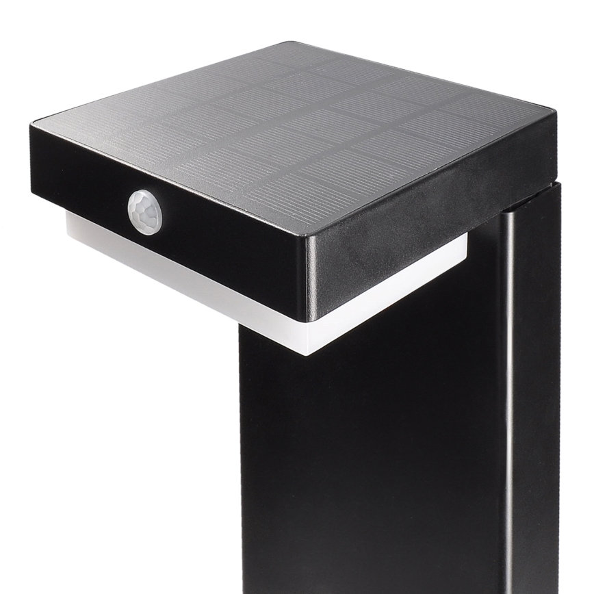 LED Solar lamp met bewegings- en schemersensor PALERMO LED/5W/2000 mAh IP54 zwart
