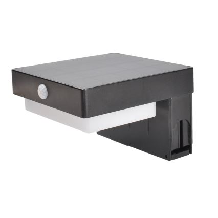 LED Solar lamp met bewegings- en schemersensor PALERMO LED/5W/2000 mAh IP54 zwart