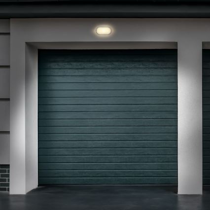 LED Wandlamp voor buiten LED/13W/230V 4000K IP54 grijs ovaal