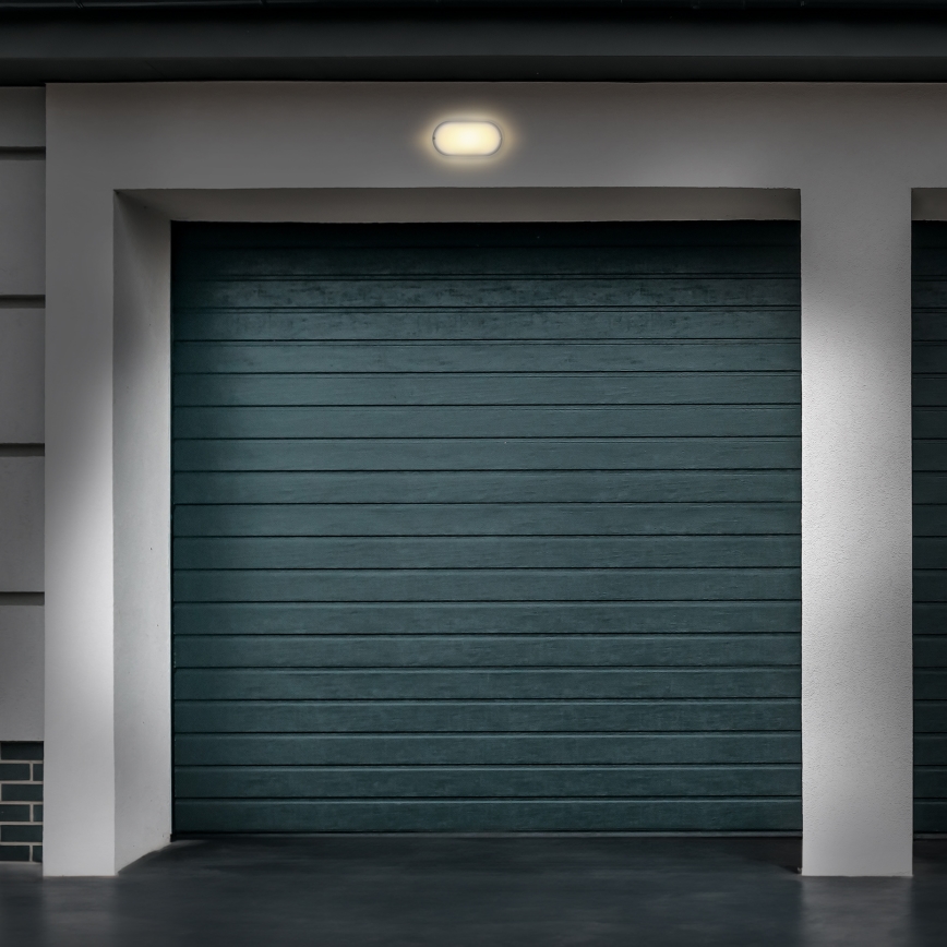 LED Wandlamp voor buiten LED/13W/230V 4000K IP54 grijs ovaal