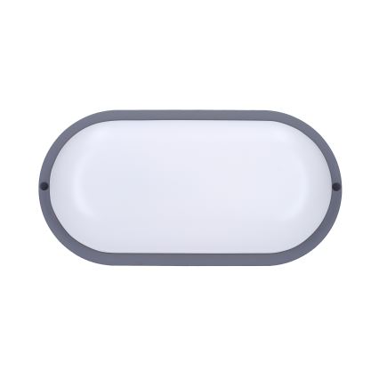 LED Wandlamp voor buiten LED/13W/230V 4000K IP54 grijs ovaal