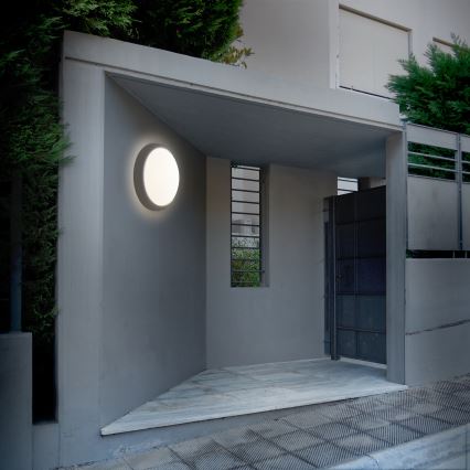 LED Wandlamp voor buiten LED/20W/230V 4000K IP54 grijs rond