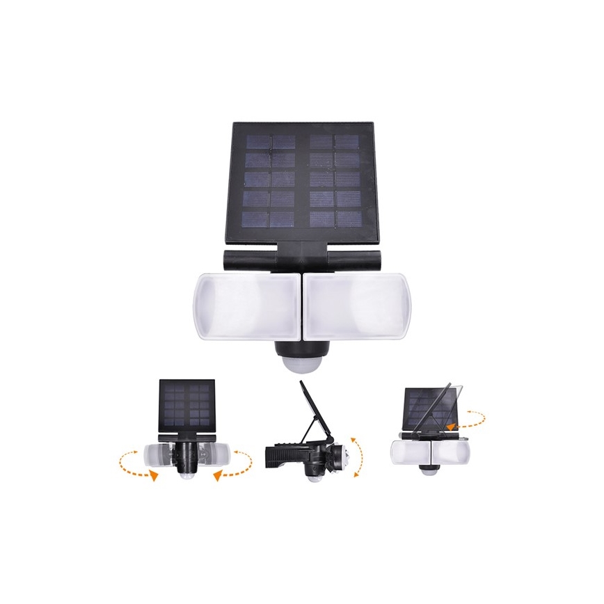LED Solar schijnwerper met sensor 2000mAh LED/8W/3,7V IP44