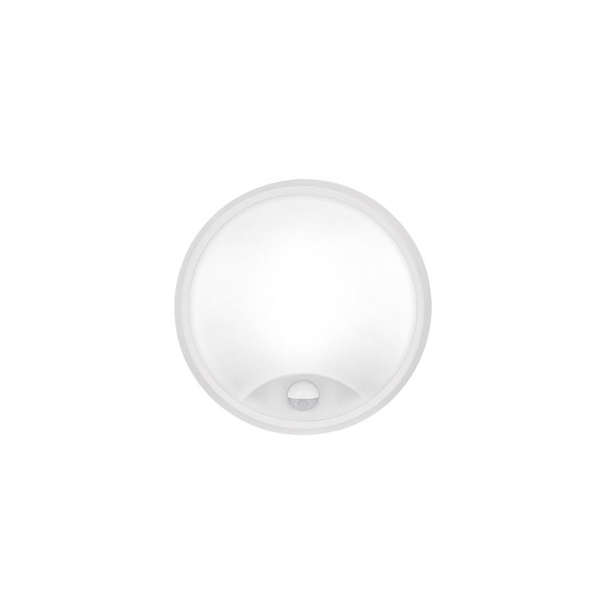LED-buitenwandlamp met 2-in-1 sensor, 20W/230V, 3000/4000/6500K, IP65, Ø 22 cm