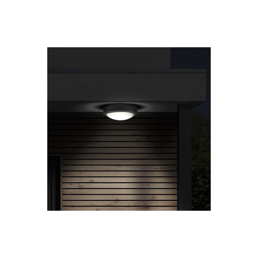 LED Plafondlamp voor buiten met sensor SIENA LED/20W/230V 4000K diameter 23 cm IP54
