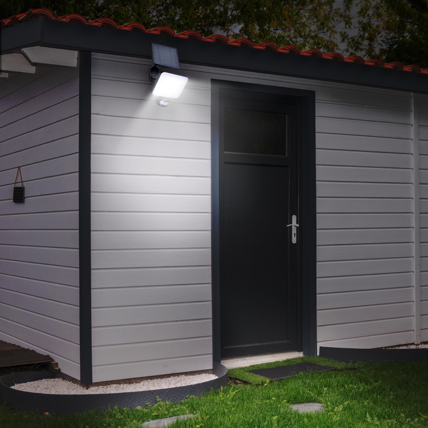 LED Schijnwerper op zonne-energie met bewegingssensor LED/11W/3,7V 4400mAh 3000K/4000K/6500K IP54
