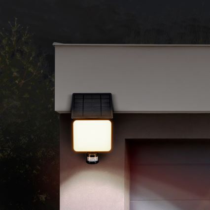 LED Schijnwerper op zonne-energie met bewegingssensor LED/11W/3,7V 4400mAh 3000K/4000K/6500K IP54