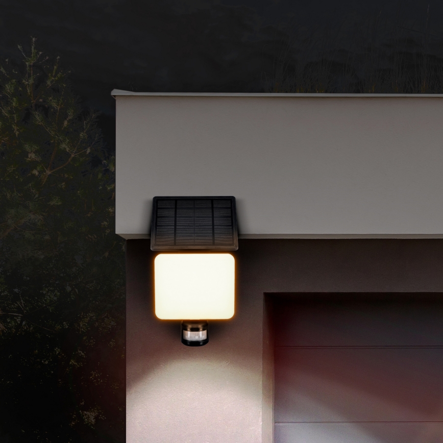 LED Schijnwerper op zonne-energie met bewegingssensor LED/11W/3,7V 4400mAh 3000K/4000K/6500K IP54